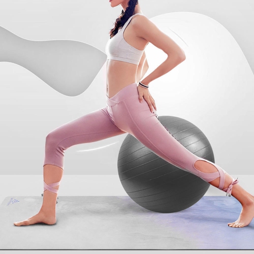 65cm Anti-Burst Exercise Fitness Balance Ball Yoga Ball for home exercise,  pregnancy, Stability, and Fitness with an inflated pump and tape - Gray