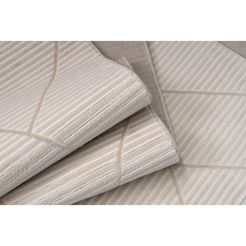 Ladole Rugs Geometric Pattern Home Decor Indoor Area Rug - Amazing Premium Carpet for Living Room, Bedroom, Dining Room, Kitchen, and Office - Cream,