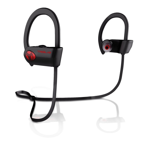 TREBLAB XR500 - Ultimate Cordless Bluetooth Running Headphones. Best Sport Wireless Earbuds for Gym. Noise Canceling Secure-Fit IPX7 Wireless