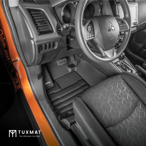 TuxMat - Pour les modèles Mitsubishi RVR 2011-2026 - Tapis de voiture personnalisés - Couverture maximale, toutes saisons, mesurée au laser - Cet
