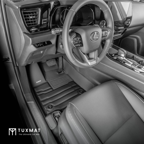 TuxMat - For Lexus NX Hybrid 2022-2026 Models - Custom Car Mats - Maximum Coverage, All Weather, Laser Measured - This Full Set Includes 1st and 2nd