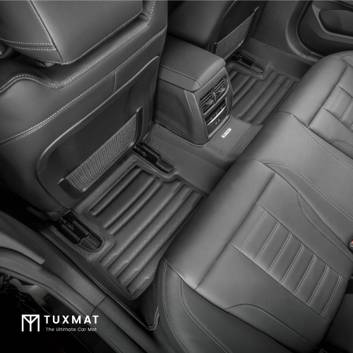 Tapis TuxMat - Pour les modèles BMW i4 2022-2026 - Tapis d'auto sur mesure - Couverture maximale, toutes saisons, mesurée au laser - Cet ensemble