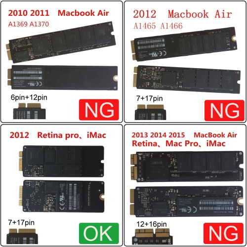 axGear USB 3.0 to 17+7pin SSD Hard Drive for 2012 Macbook Air A1465 A1466 Pro A1425 HDD