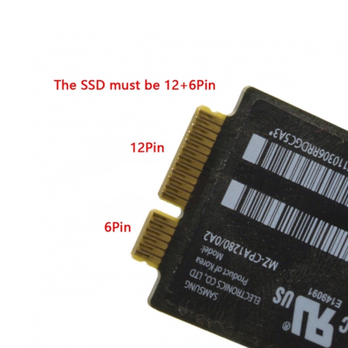 axGear 12+6 Pin SSD to SATA Converter Adapter Card For Macbook Air 2010 2011 Macbook