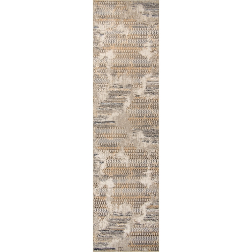 La Dole Rugs Transitional Abstract Rustic Contemporary Runner Rug - Premium Durable Carpet for Living Room, Entrance, and Hallway - Multi, 3x5