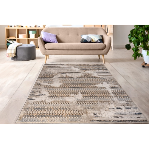 La Dole Rugs Transitional Abstract Rustic Contemporary Area Rug - Premium Durable Carpet for Living Room, Bedroom, and Office - Multi, 6x9