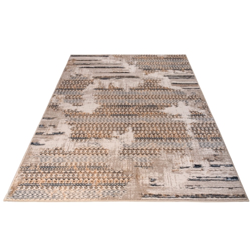 La Dole Rugs Transitional Abstract Rustic Contemporary Area Rug - Premium Durable Carpet for Living Room, Bedroom, and Office - Multi, 4x6