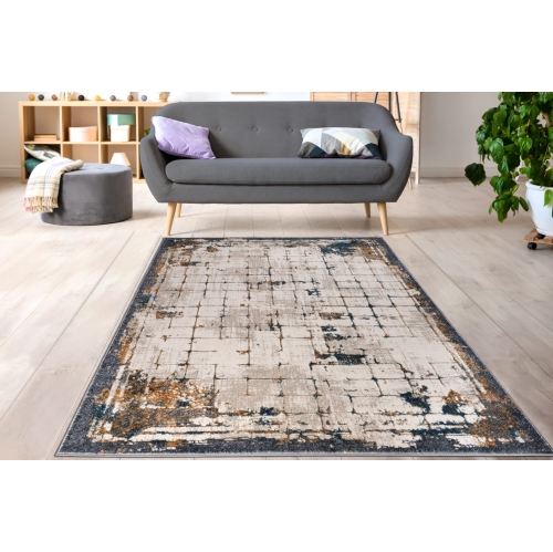 La Dole – Tapis moderne et minimaliste, abstrait, durable et haut de gamme pour le salon, la chambre et le bureau – Multi, 5x8