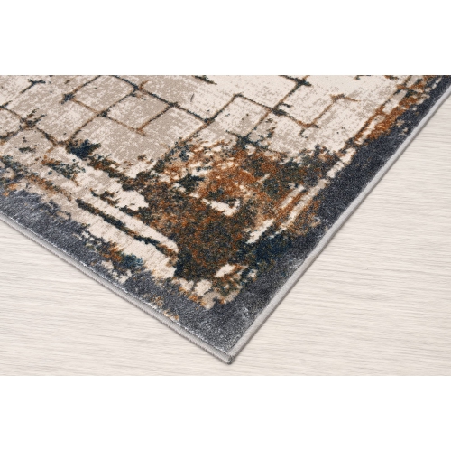 La Dole Rugs Minimalistic Bordered Abstract Modern Area Rug - Premium Durable Carpet for Living Room, Bedroom, and Office - Multi, 4x6