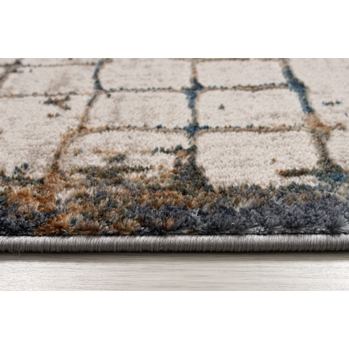 La Dole Rugs Minimalistic Bordered Abstract Modern Area Rug - Premium Durable Carpet for Living Room, Bedroom, and Office - Multi, 4x6