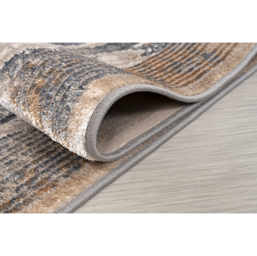 La Dole Rugs Contemporary Marble Pattern Bordered Abstract Modern Runner Rug - Premium Durable Carpet for Living Room, Entrance, and Hallway - Multi,