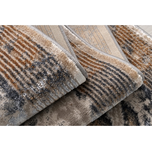 La Dole Rugs Contemporary Marble Pattern Bordered Abstract Modern Area Rug - Premium Durable Carpet for Living Room, Bedroom, and Office - Multi, 5x8