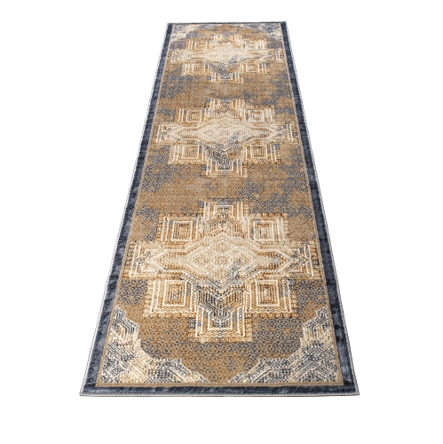La Dole Rugs Traditional Geometric Design Contemporary Long Runner Rug - Premium Durable Carpet for Living Room, Entrance, and Hallway - Multi, 3x10