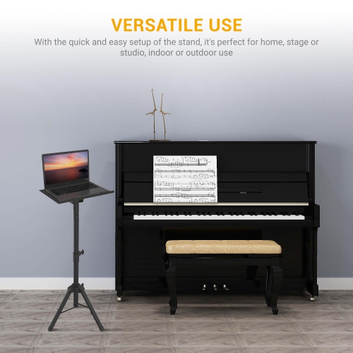 30"- 43.7" Height Adjustable Universal Laptop Projector Tripod Stand for Presentations Home Theater Foldable DJ Rack and Stand