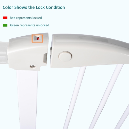 Walk Through Safety Auto Close Gate for Hallway Doorway and Bottom of Stairs, 71*76*2.5 CM For Pet Use Only