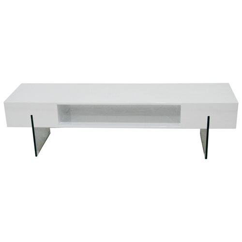 Brassex 3013 59" Solid Wood TV Stand - White