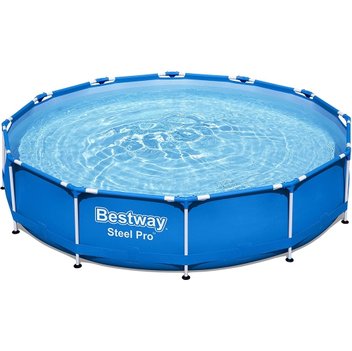 Piscine hors-terre Bestway Steel Pro de 10 pi x 30 po, résistant à la corrosion et aux perforations, avec filtre et pompe d'une capacité de 4,678 gal