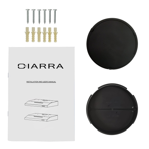 CIARRA 30 inch Range Hood Under Cabinet Hood Vent for Kitchen Ducted and Ductless Convertible,Convertible Ventilation Mode - Stainless steel