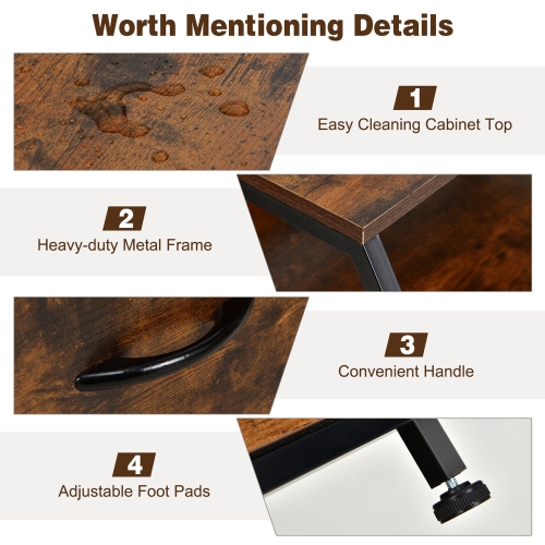 Gymax 2PCS 4 Drawer Dresser Tall Wide Storage Organizer Unit w/ Wooden Top Fabric Bins