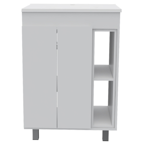 TUHOME 24" Meka Vanity White Engineered Wood Vanities in White