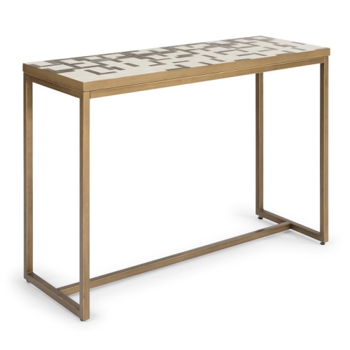 HOMESTYLES  Geometric Stainless Steel Console Table