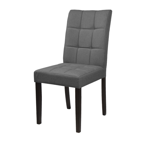 Dark Grey Dining Chair Clare with Espresso Legs