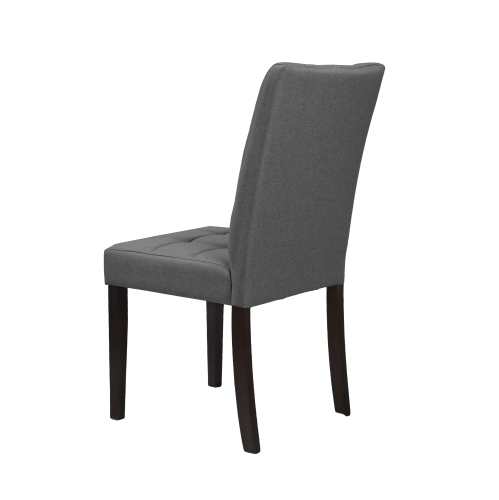 Dark Grey Dining Chair Clare with Espresso Legs
