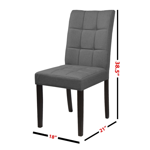 Dark Grey Dining Chair Clare with Espresso Legs