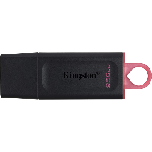 Clé USB 3.2 de 256 Go DataTraveler Exodia Gen 1 de Kingston avec capuchon protecteur et porte-clés