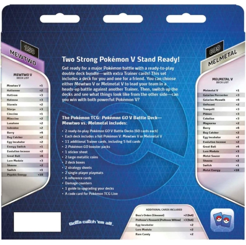 Pokemon USA Pokemon Trading Card Game: Pokemon GO V Battle Deck - Mewtwo V vs. Melmetal V