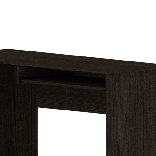 Tuhome Black Modern - Material -Engineered Wood Mix L-Shaped Desk