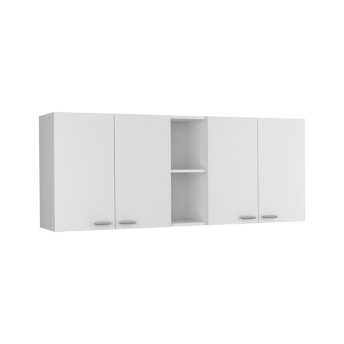 TUHOME FURNITURE  Tuhome Modern Engineered Wood Portofino 150 Wall Cabinet In White