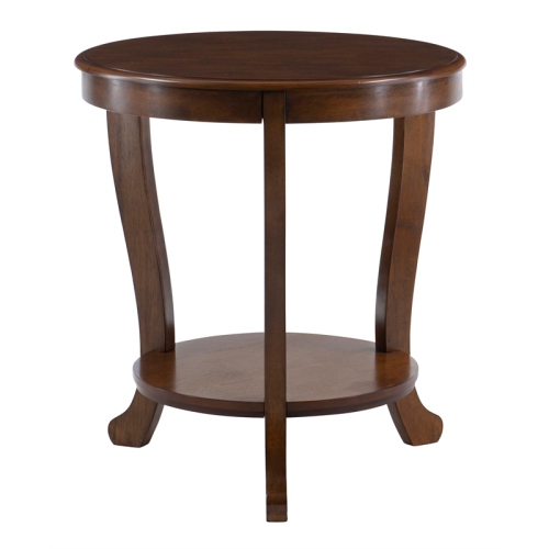Pemberly Row Transitional Acacia Wood Accent Side Table in Hazelnut Brown
