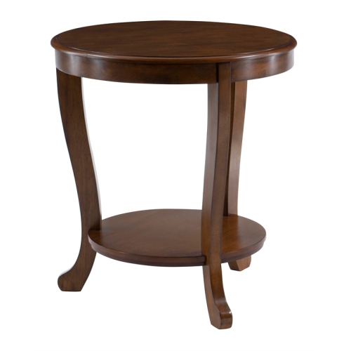 Pemberly Row Transitional Acacia Wood Accent Side Table in Hazelnut Brown