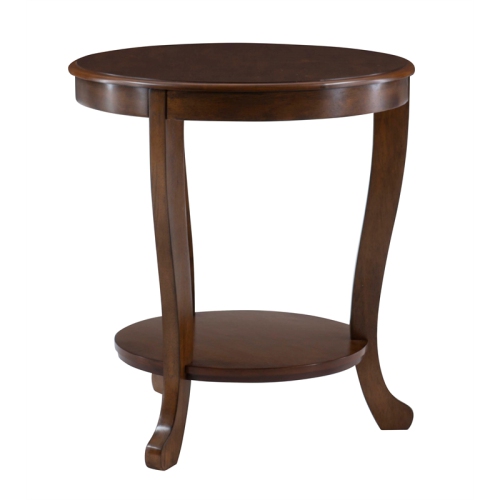 Pemberly Row Transitional Acacia Wood Accent Side Table in Hazelnut Brown
