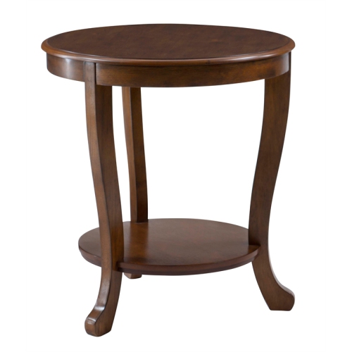 Pemberly Row Transitional Acacia Wood Accent Side Table in Hazelnut Brown