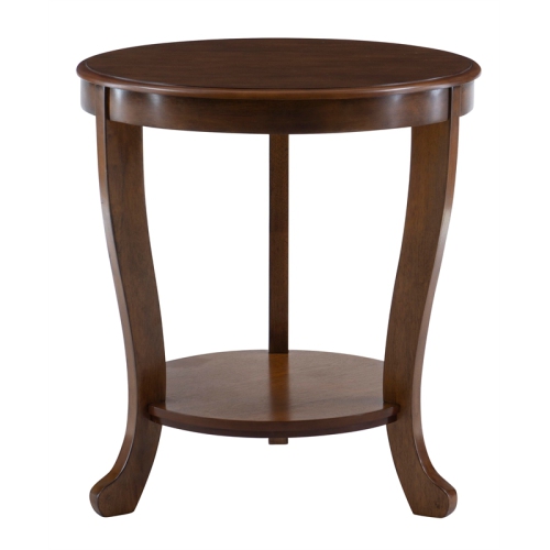 Pemberly Row Transitional Acacia Wood Accent Side Table in Hazelnut Brown