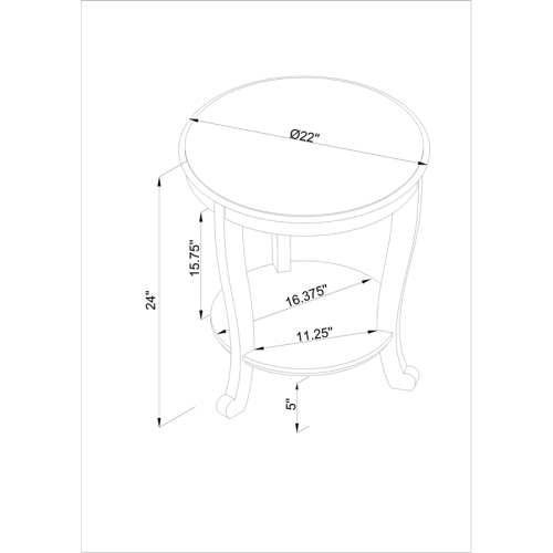Pemberly Row Transitional Acacia Wood Accent Side Table in Hazelnut Brown