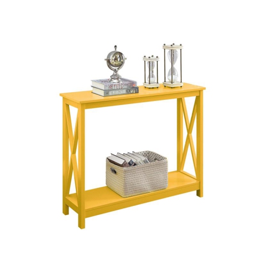 Convenience Concepts Oxford Console Table in Yellow Wood Finish
