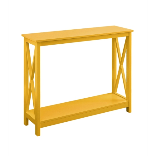 Convenience Concepts Oxford Console Table in Yellow Wood Finish