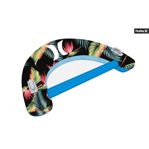 Hurley Inflatable Floating Pool Chair, Dark Tropical Design