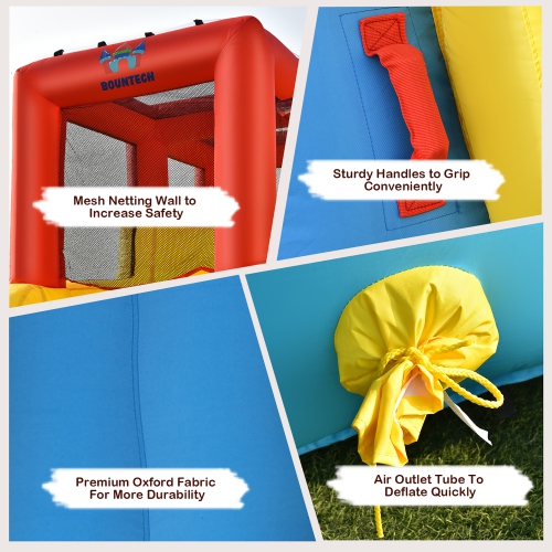Costway 7 in 1 Inflatable Dual Slide Water Park Climbing Bouncer Without Blower