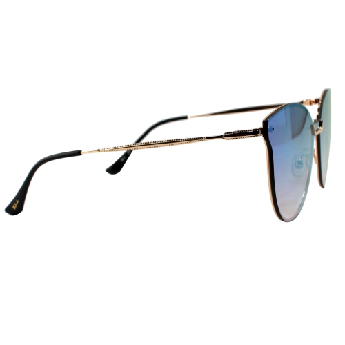 Shades X - UV Protection Sunglasses | Model 1812 | Gold Frame - Brown Gradient Mirror Coating Lens
