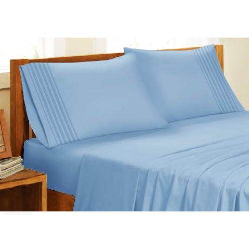 Cotton House - Microfiber Sheet Set, Wrinkle Free, Queen Size, Blue