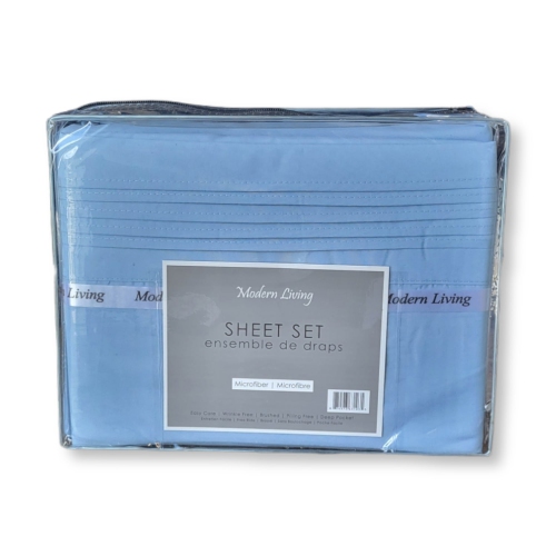 Cotton House - Microfiber Sheet Set, Wrinkle Free, Queen Size, Blue
