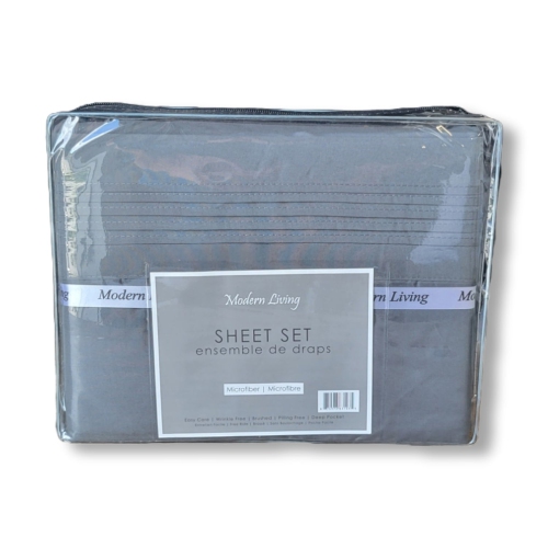Cotton House - Microfiber Sheet Set, Wrinkle Free, Queen Size, Charcoal