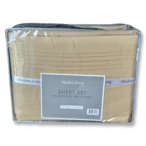 Cotton House - Microfiber Sheet Set, Wrinkle Free, King Size, Beige