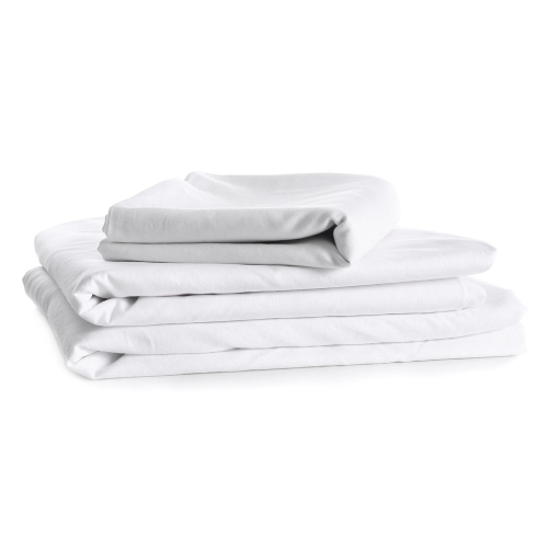 COTTON HOUSE  - Microfiber Sheet Set, Wrinkle Free, Queen Size In White