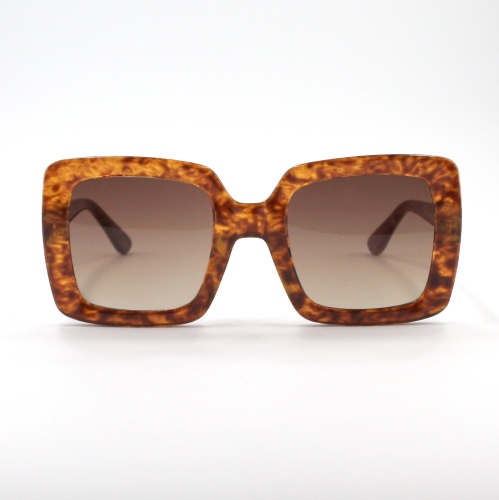 OTTIKA CANADA  Shades X - Uv Protection Sunglasses | Model 8008 | Demi Frame - Purple Gradient Lens In Brown