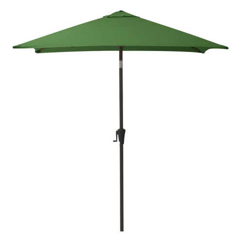 CorLiving 9ft Square Tilting Forest Green Fabric Patio Umbrella with Base